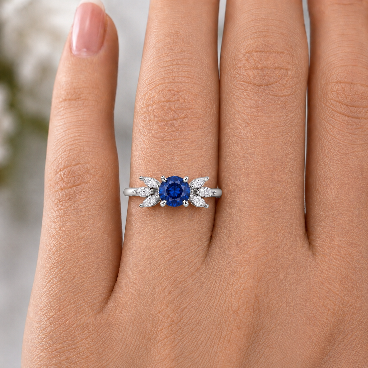 Ada Emerald Ring Sterling Silver