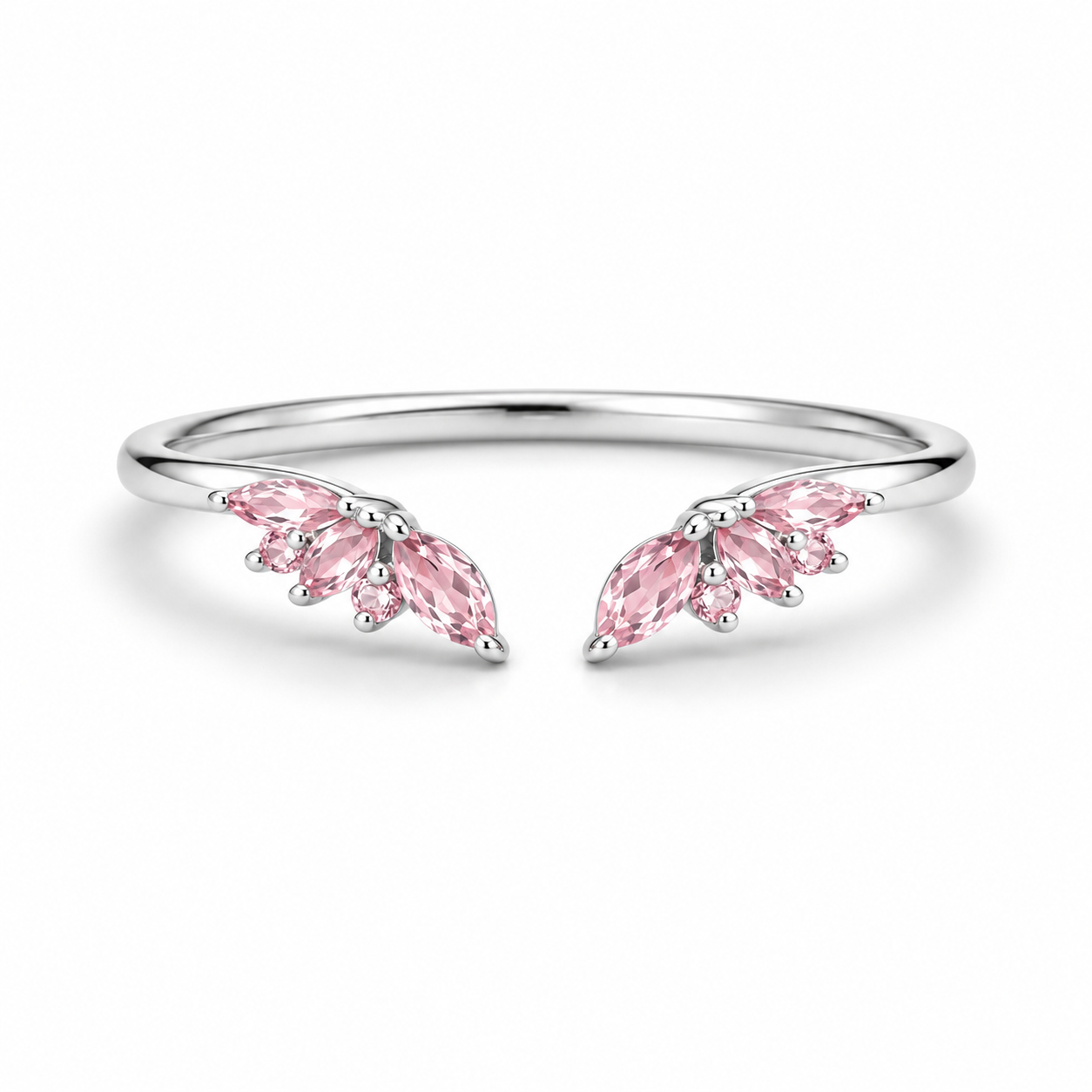Hye Open Morganite Stacking Band Gold
