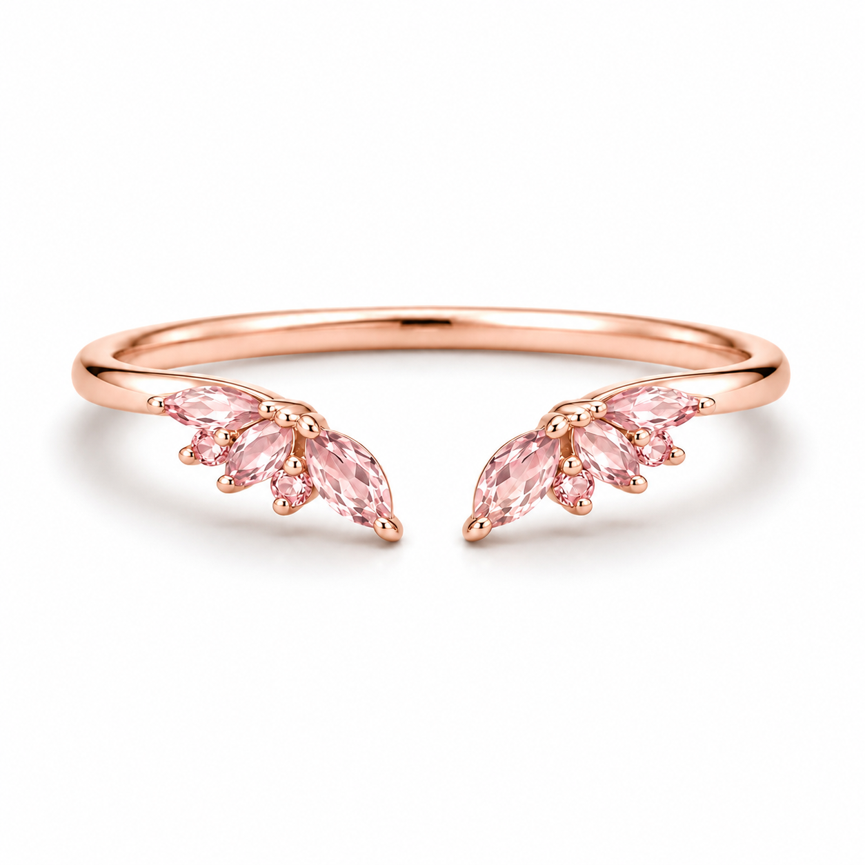 Hye Open Morganite Stacking Band Gold