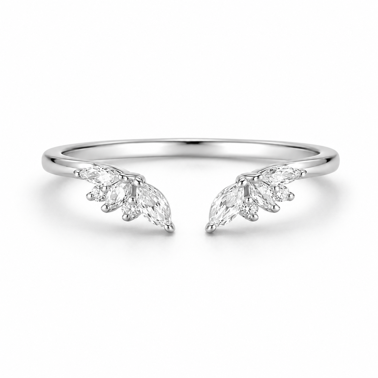Hye Open Gemstone Stacking Band Sterling Silver