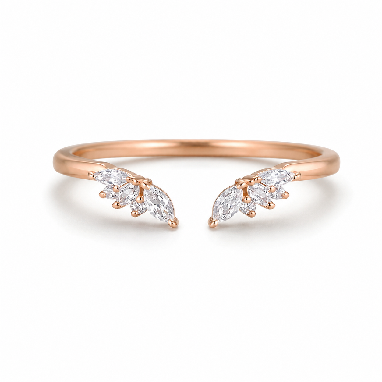 Hye Open Gemstone Stacking Band Rose Gold