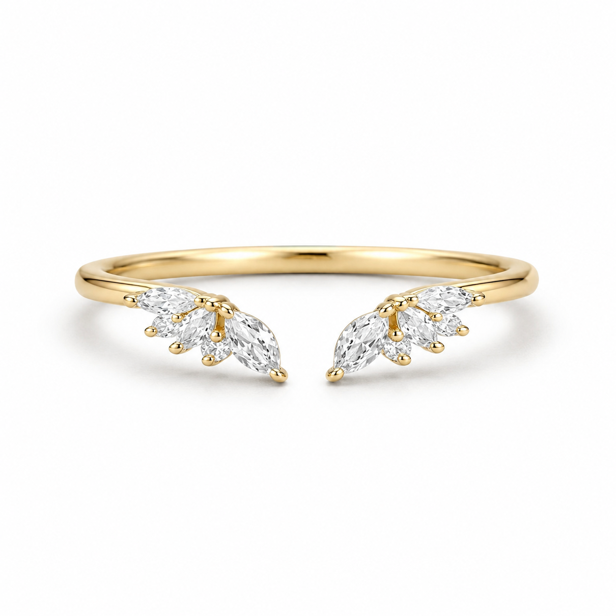 Hye Open Gemstone Stacking Band Gold