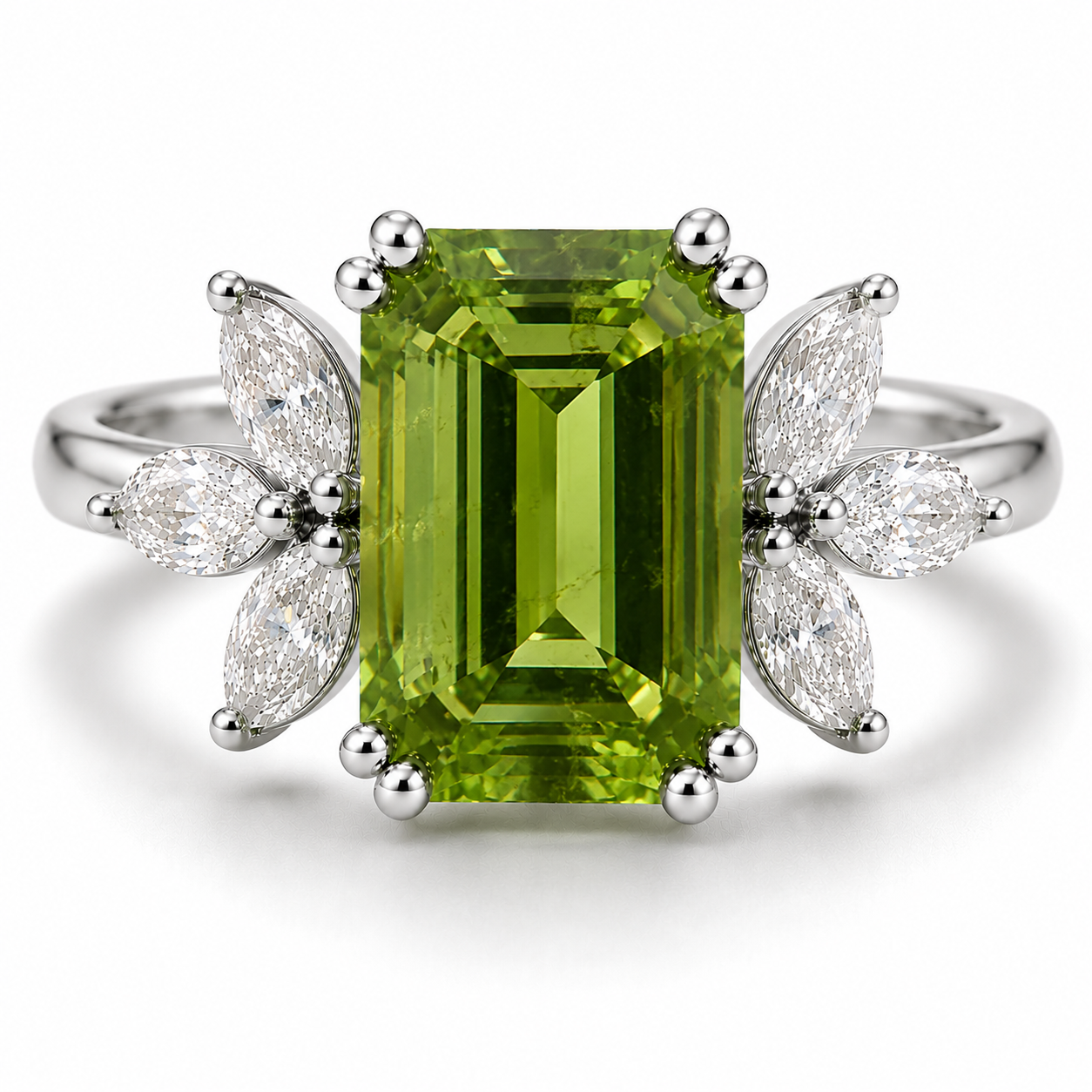 Ivy Peridot Ring Sterling Silver
