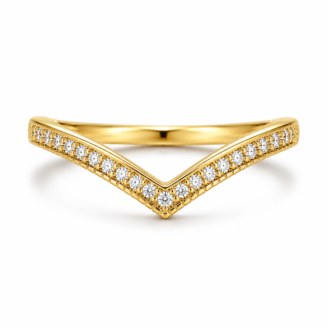 Jenna Curved Gemstone Stacking Band Sterling Silver