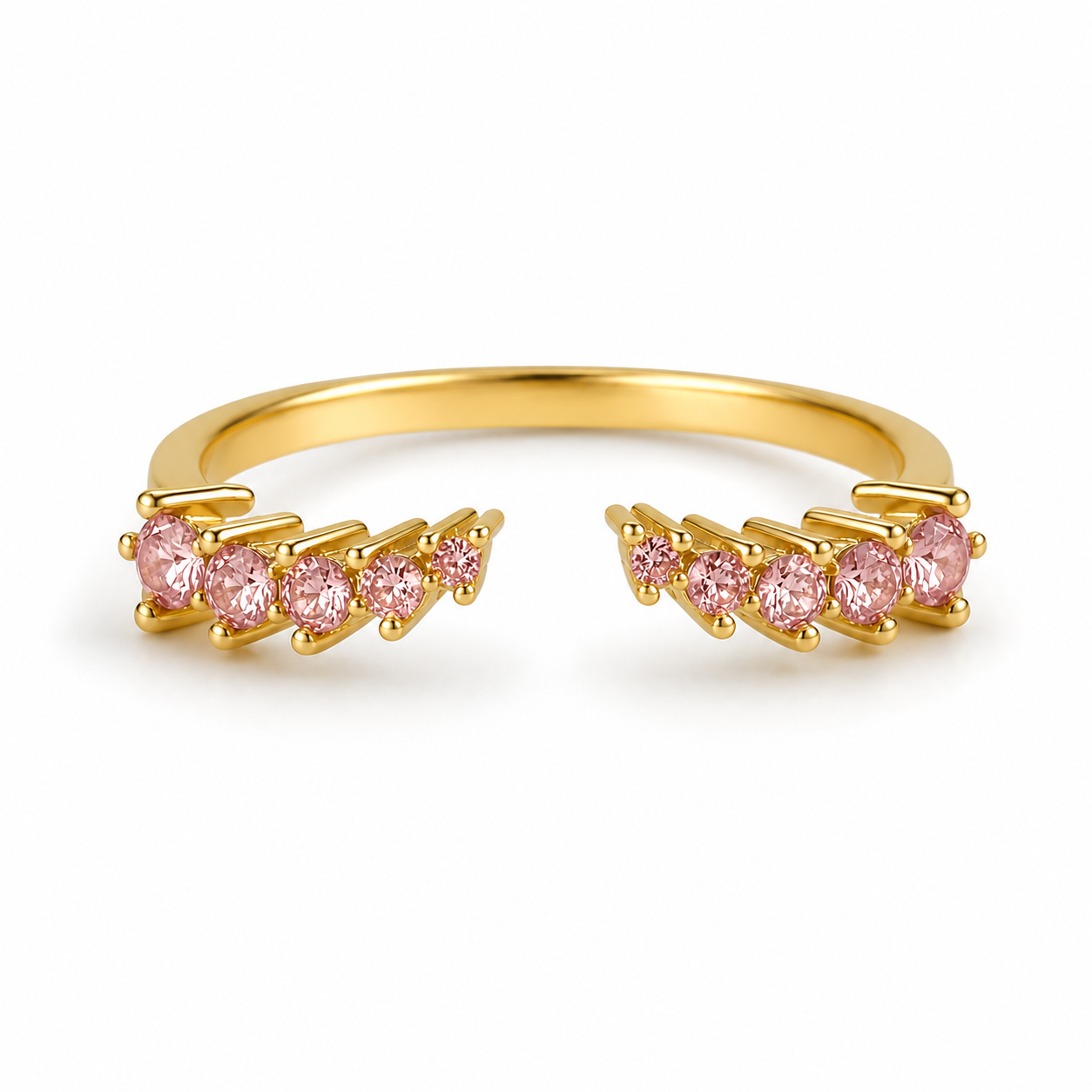 Fie Open Morganite Stacking Band Sterling Silver