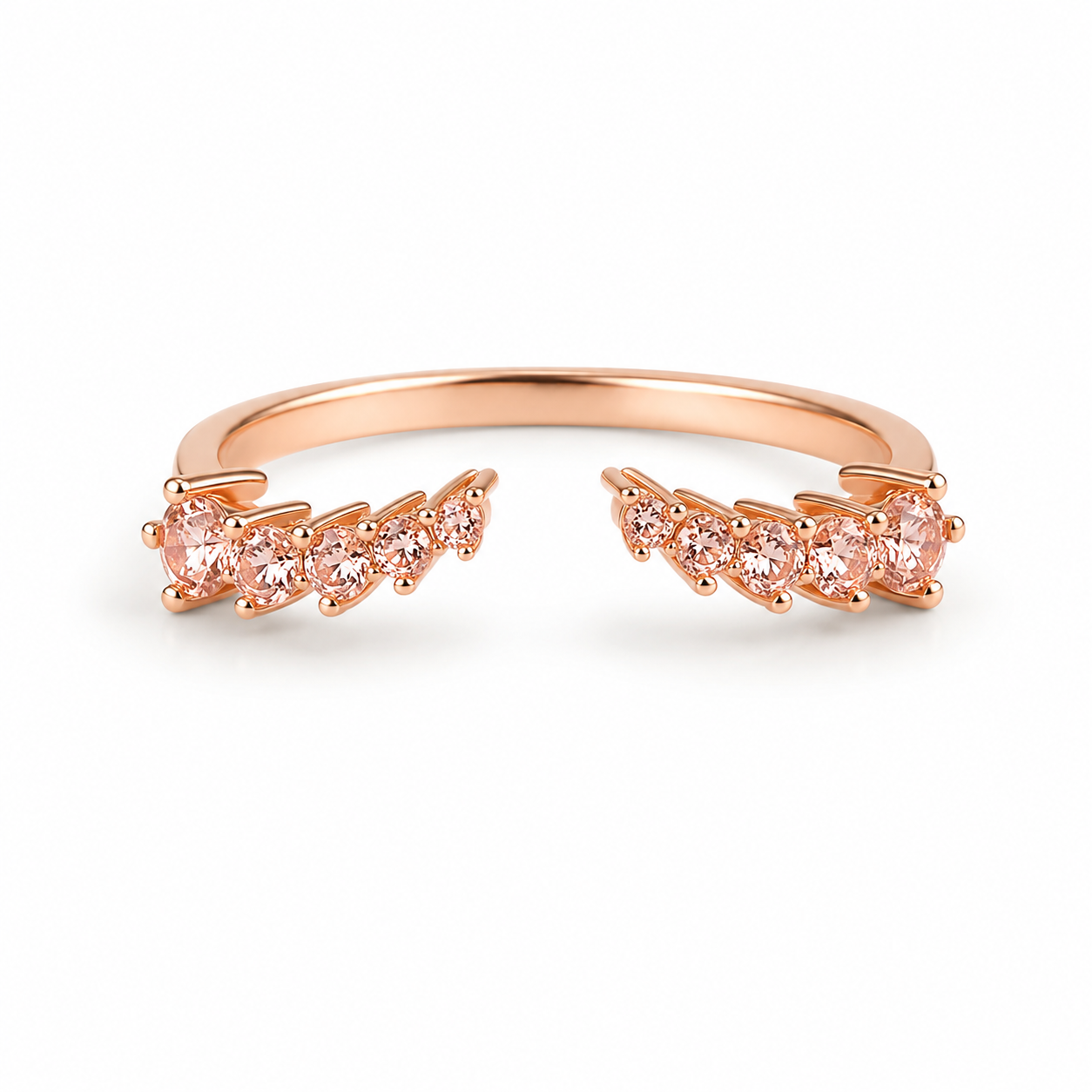 Fie Open Morganite Stacking Band Sterling Silver