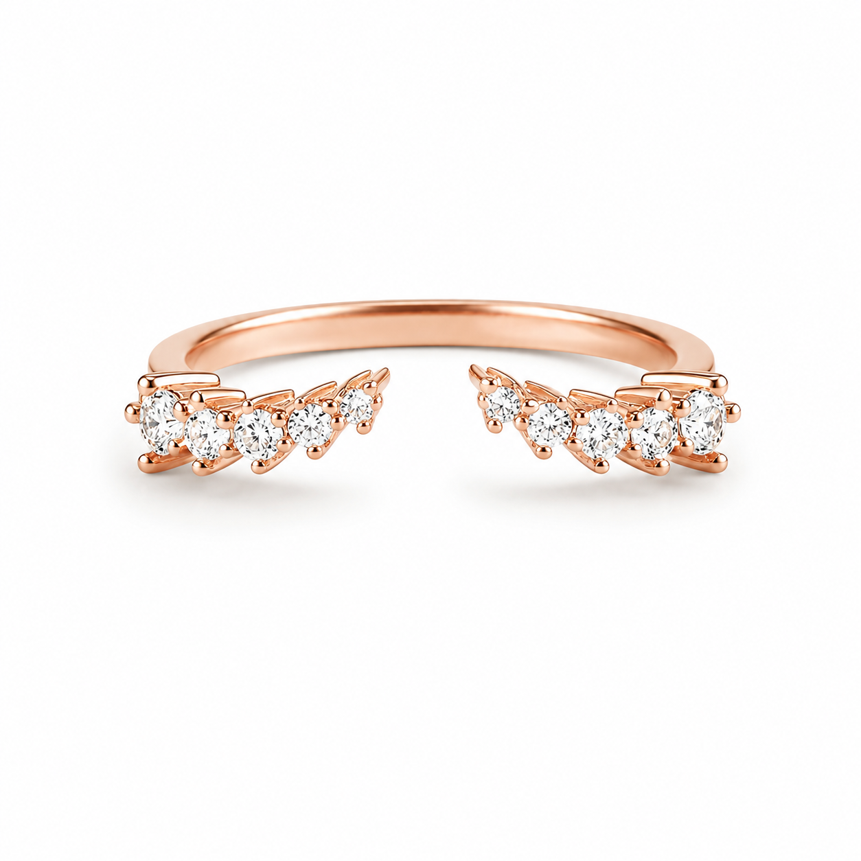 Fie Open Gemstone Stacking Band Rose Gold