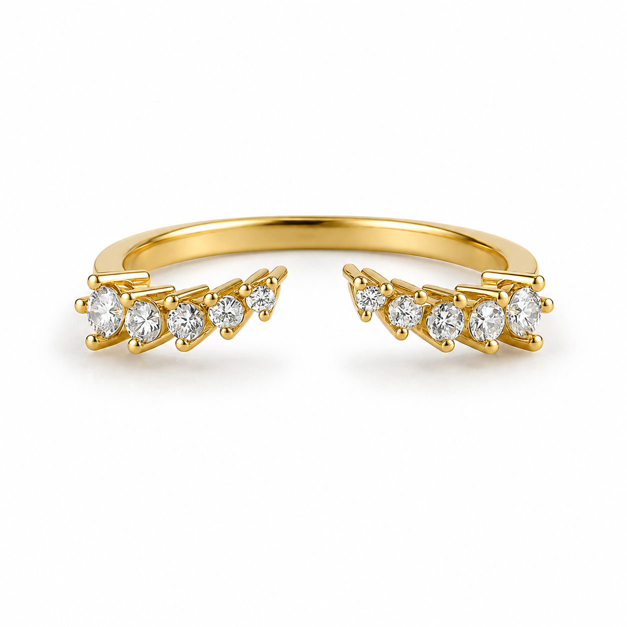 Fie Open Gemstone Stacking Band Gold