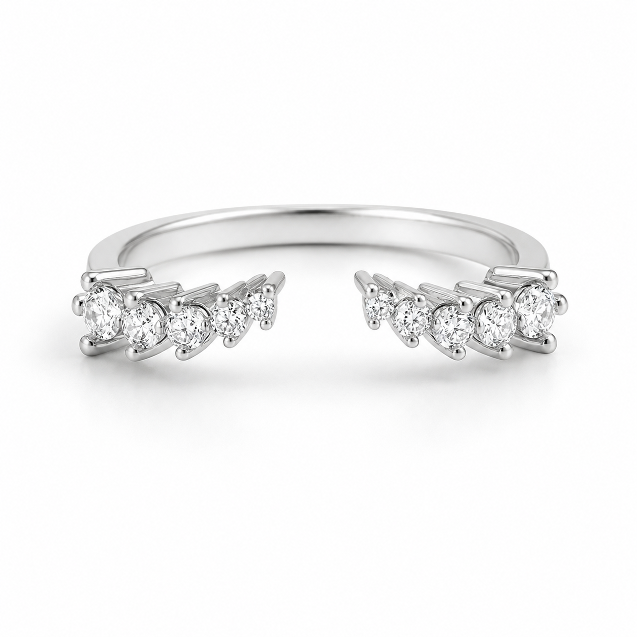 Fie Open Gemstone Stacking Band Sterling Silver