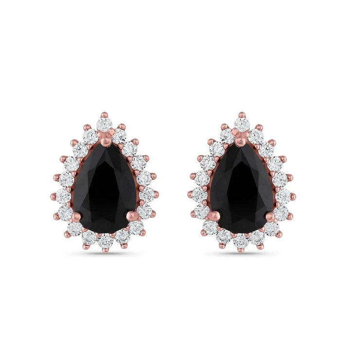 Ina Black Onyx Earrings Gold
