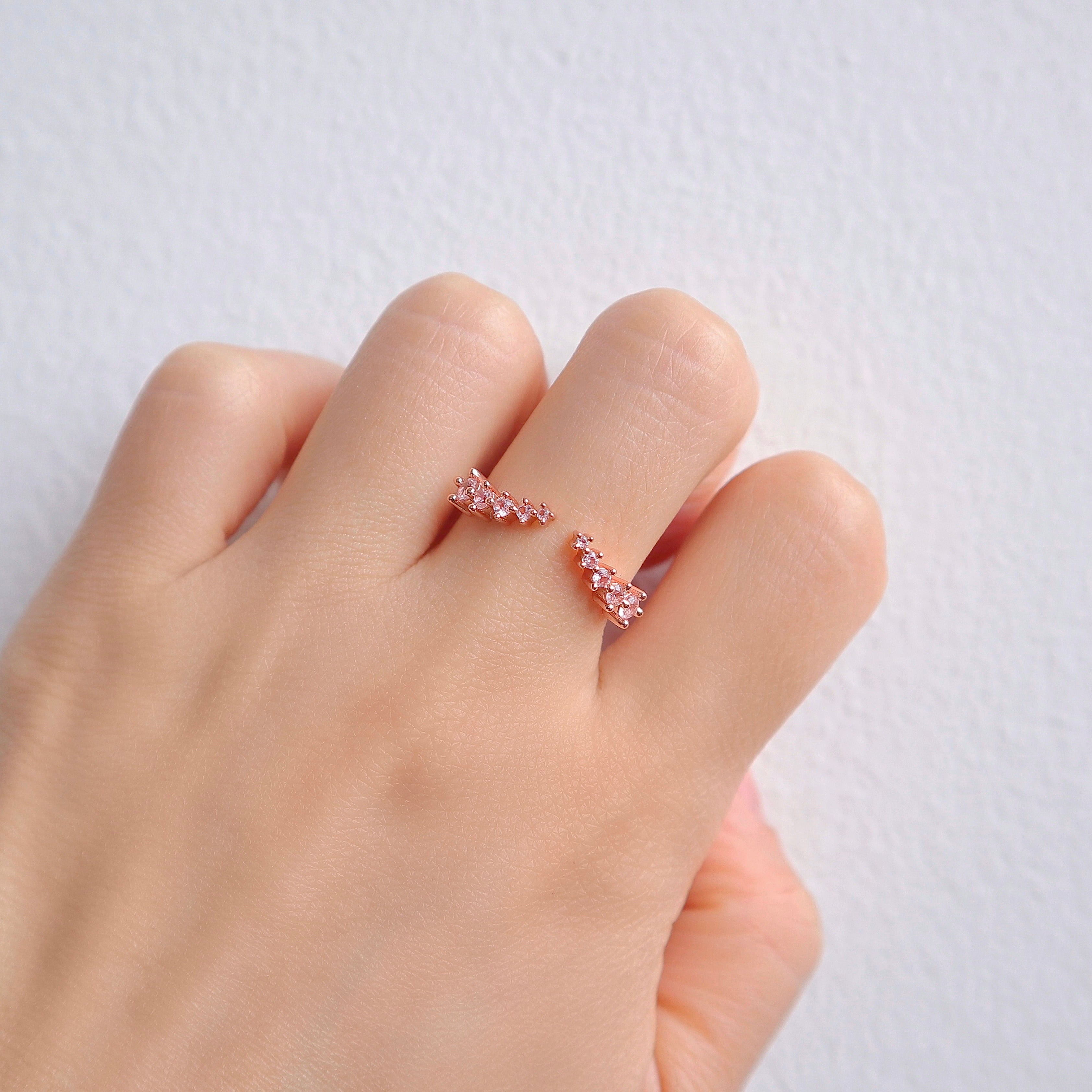 Fie Open Morganite Stacking Band Gold