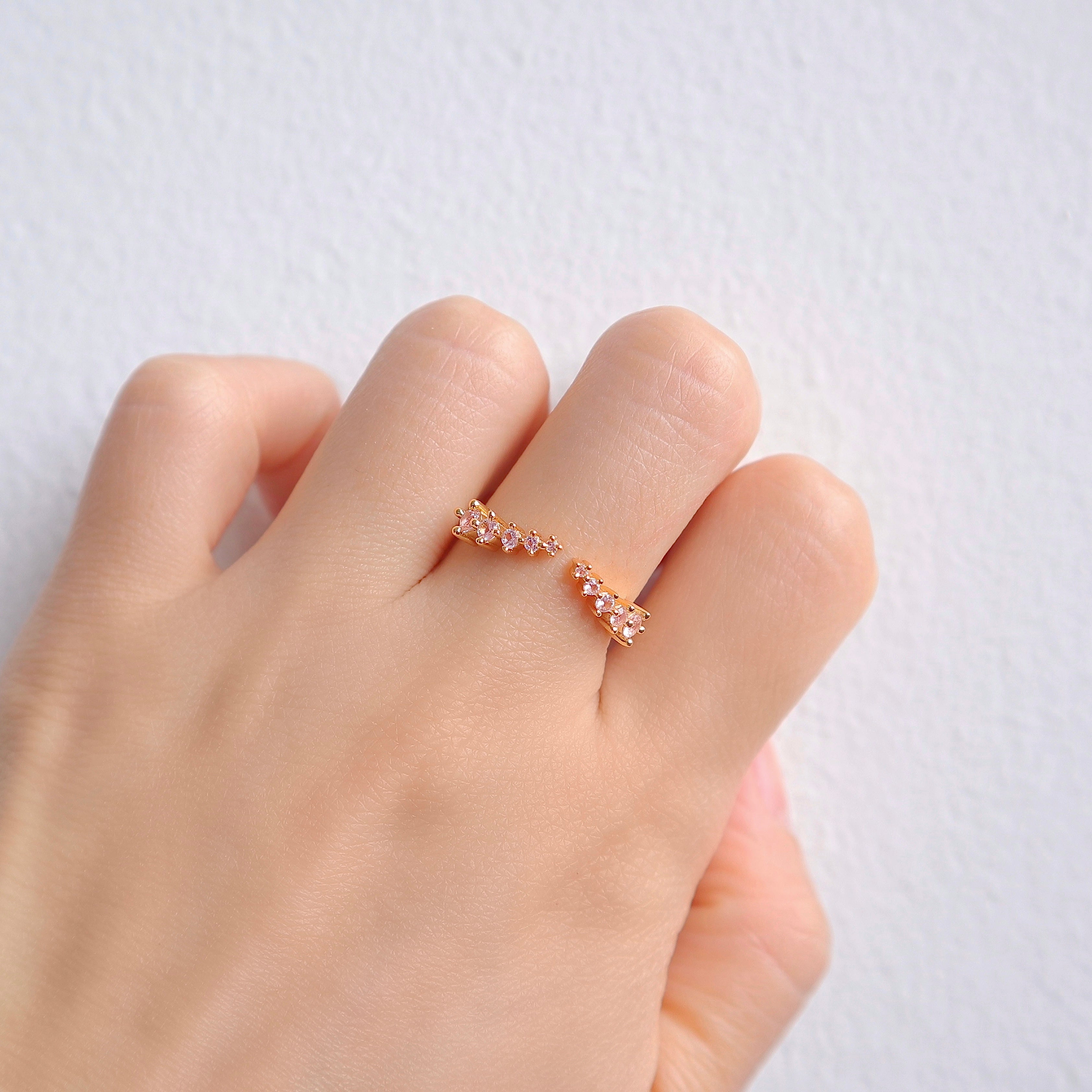 Fie Open Morganite Stacking Band Rose Gold