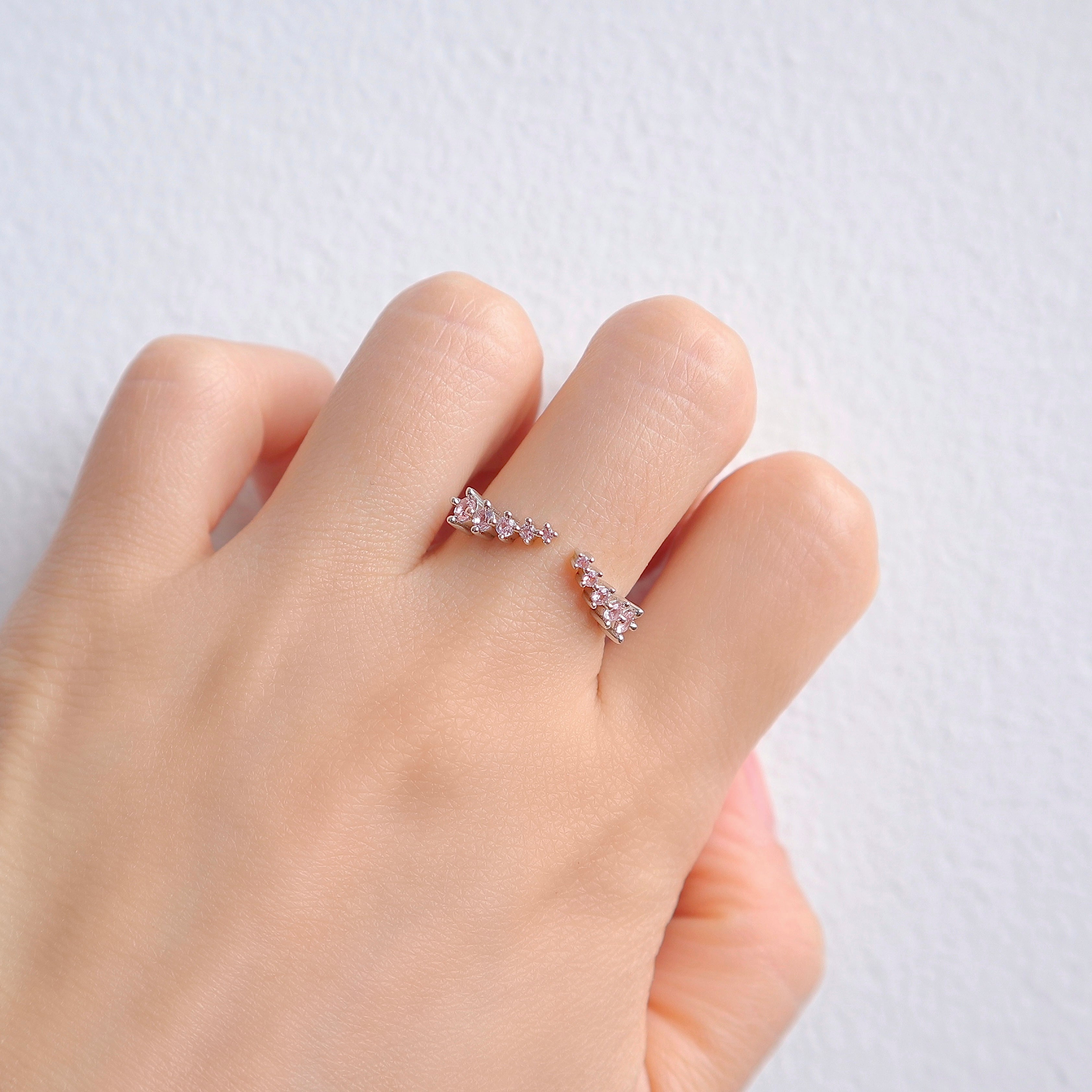 Fie Open Morganite Stacking Band Gold