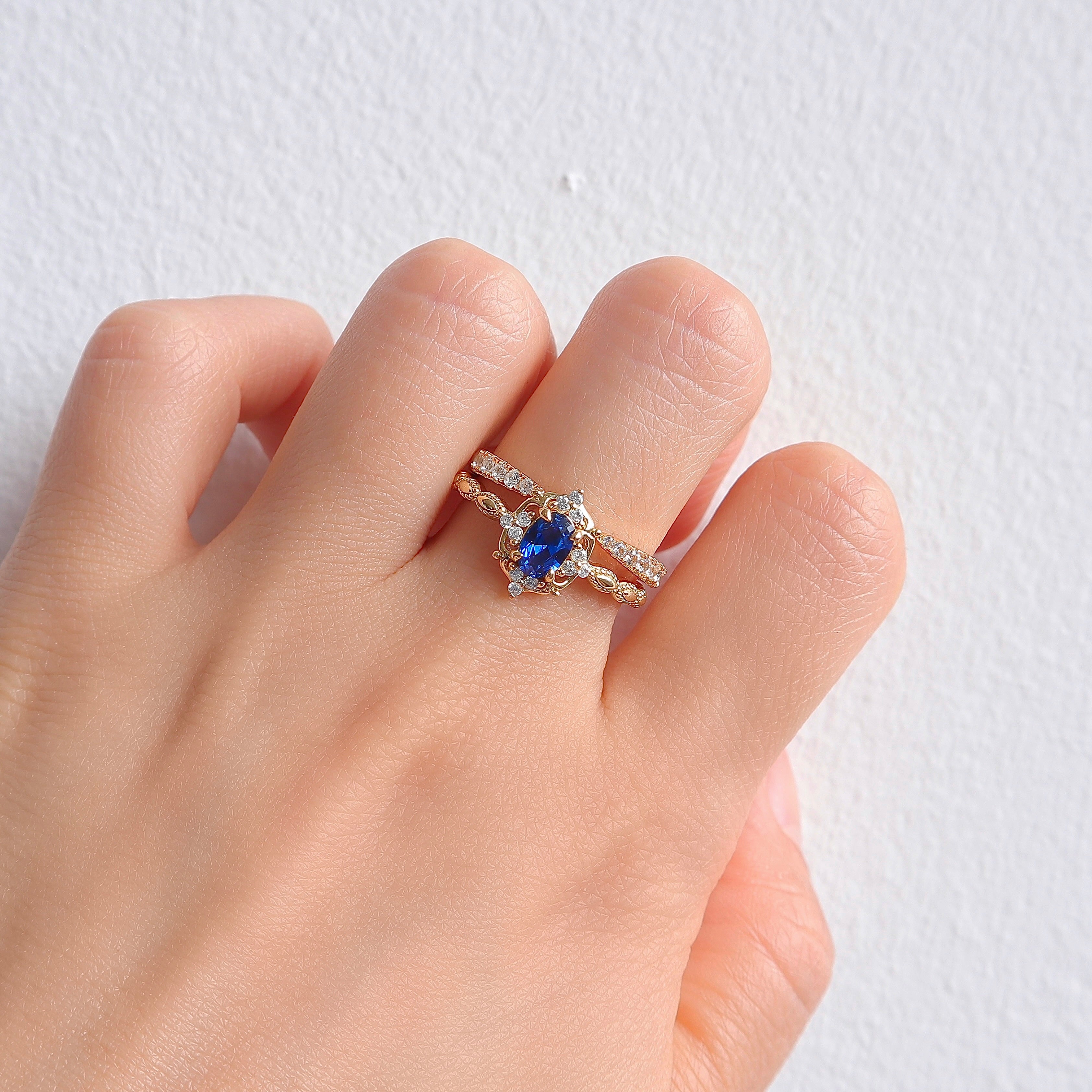 Esi & Fia Sapphire Ring Set