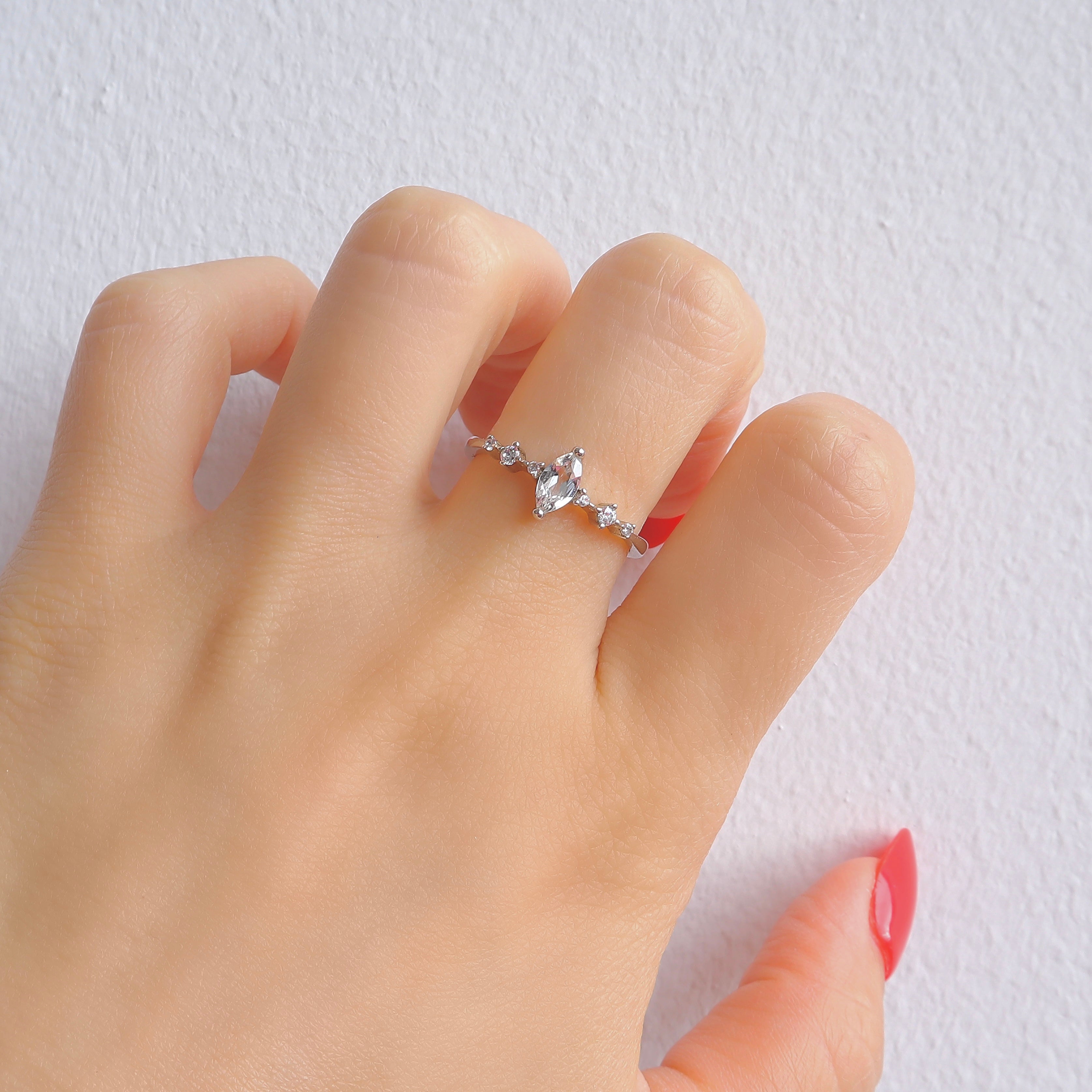 Ava Black Onyx Ring Sterling Silver