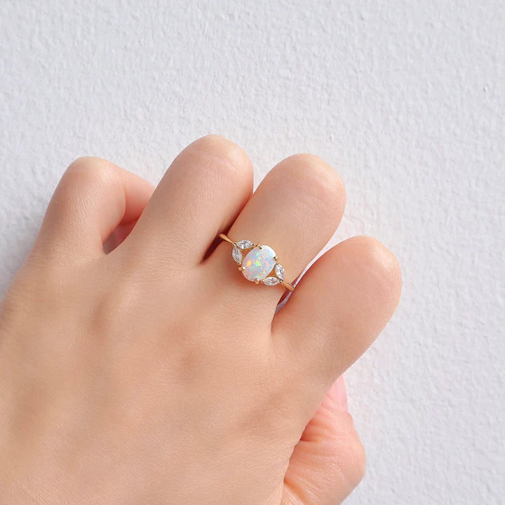 Ora Opal Ring Sterling Silver
