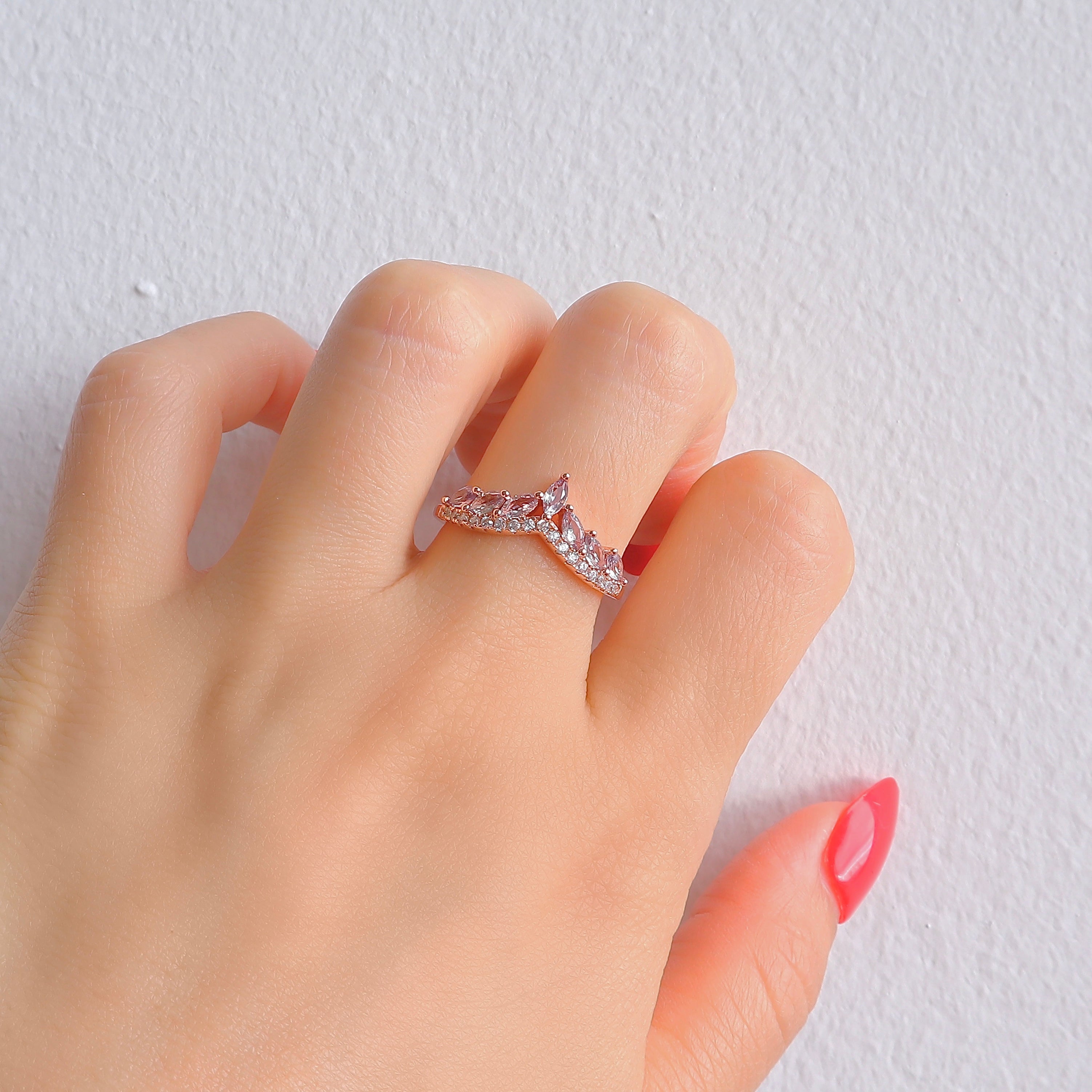 Karma Curved Amethyst Stacking Band