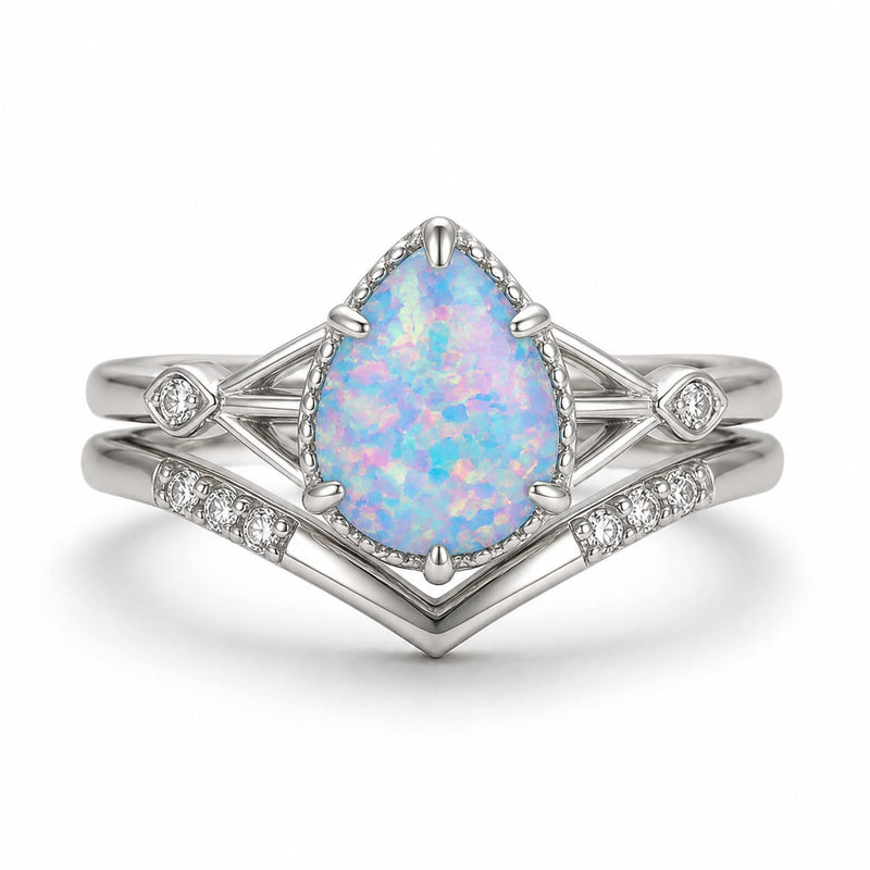 Blue Fire Opal ring
