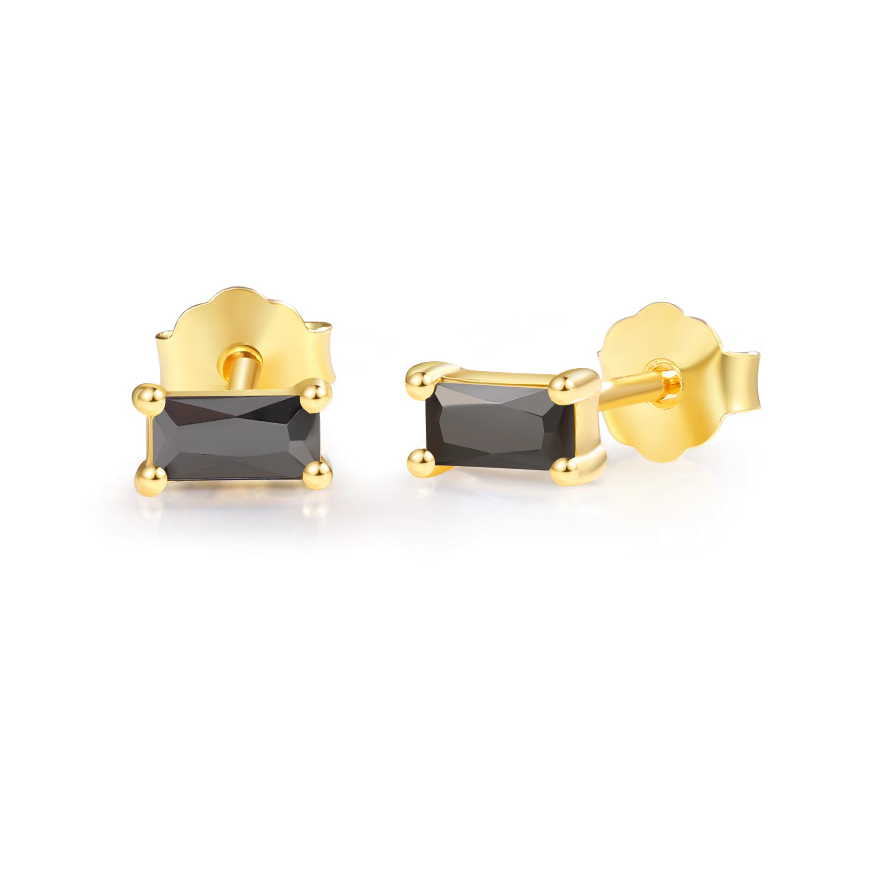 Pia 14k Rose Gold Black Onyx Earrings