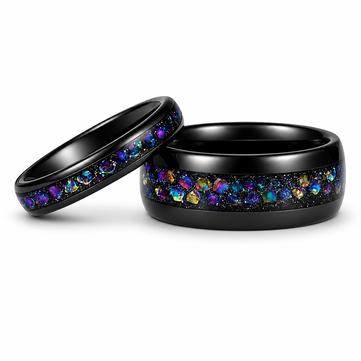 Freya Starry Night Orion Nebula Couples Ring Set