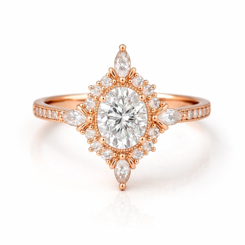 Mia Gemstone Ring Rose Gold