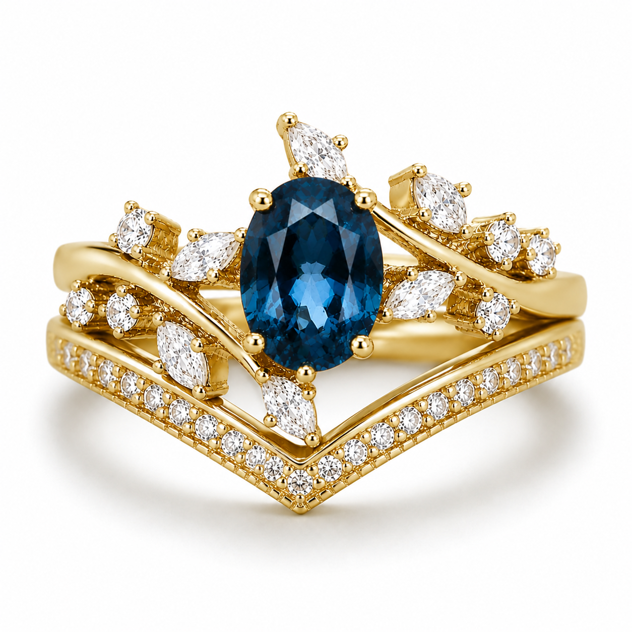 Bella London Blue Topaz Ring Set