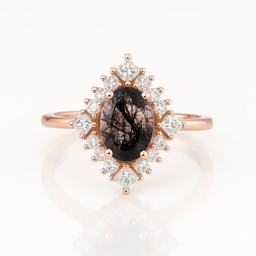 Wila Black Rutilated Quartz Ring