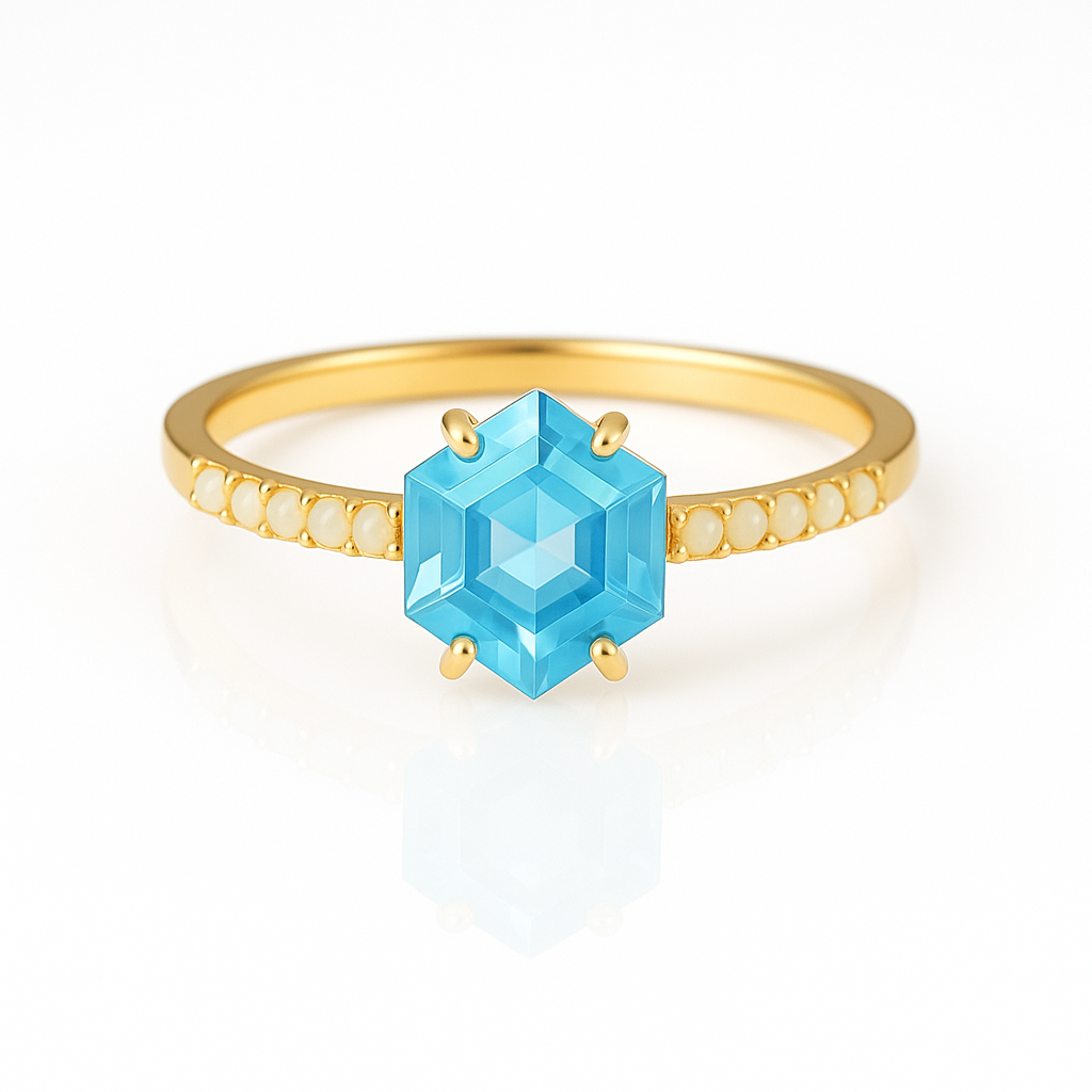 Emma Sapphire & Opal Ring