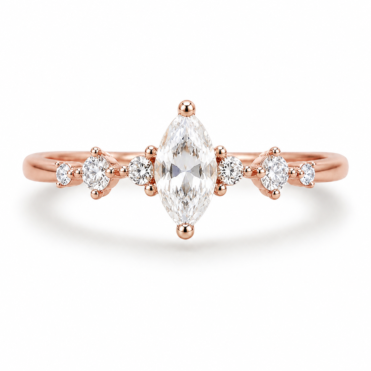 Ava Crystal Ring Rose Gold