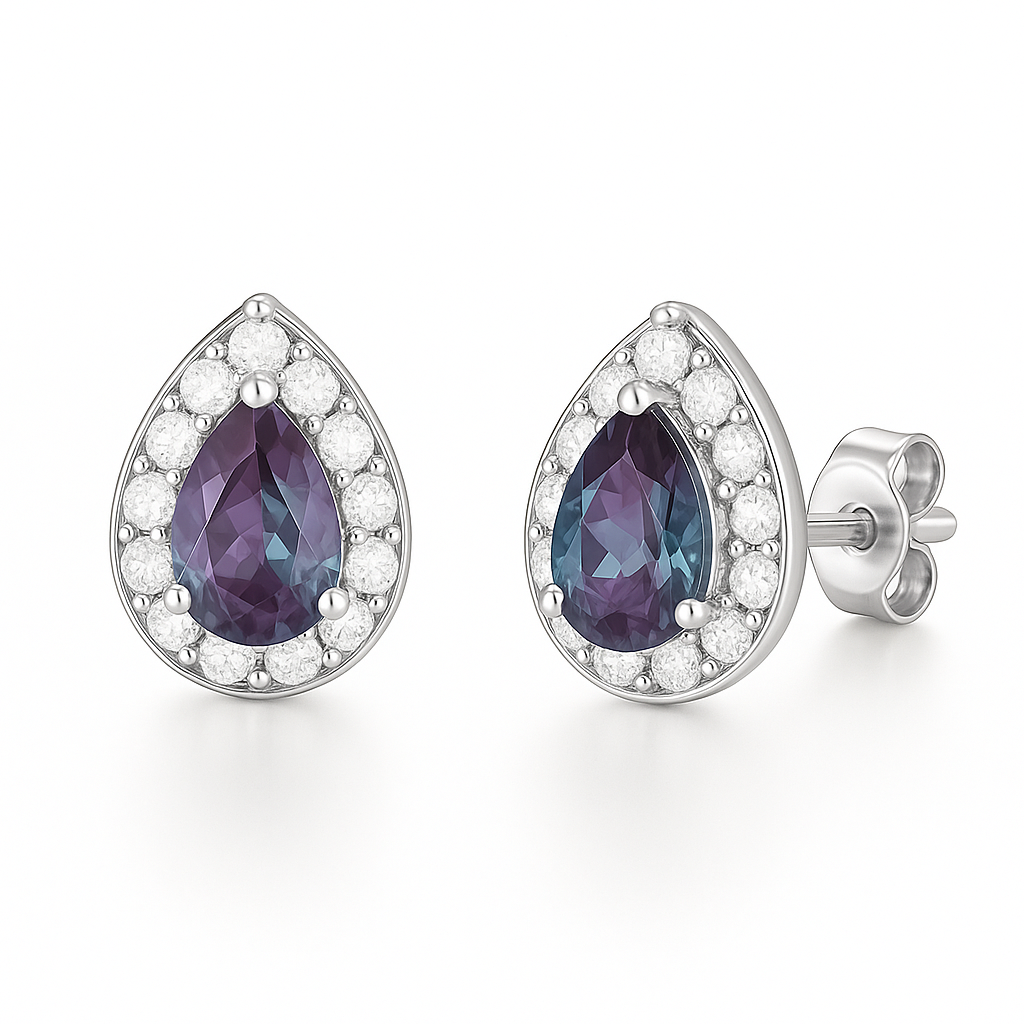 Ina Alexandrite Earrings Sterling Silver