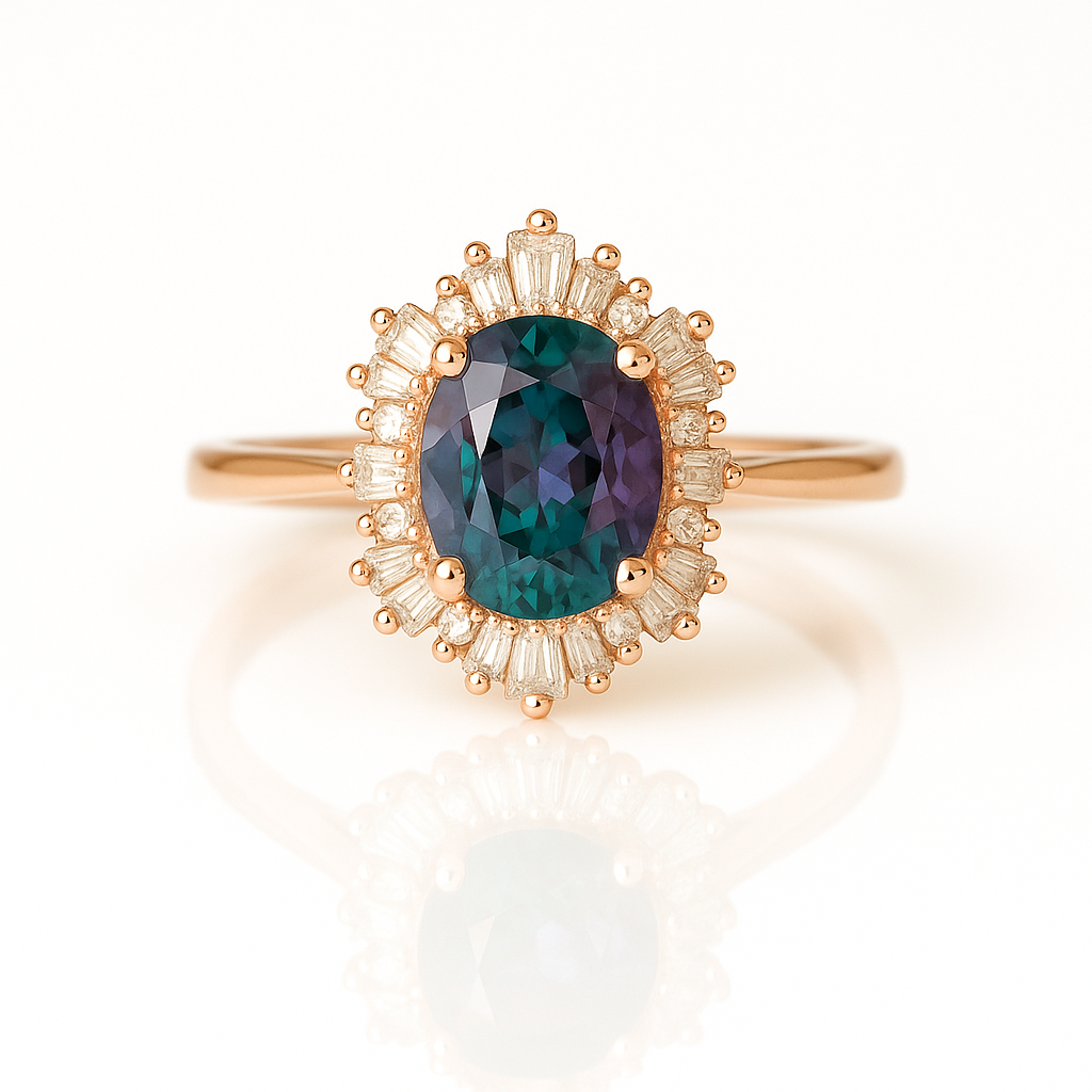 Ara Alexandrite Ring Rose Gold