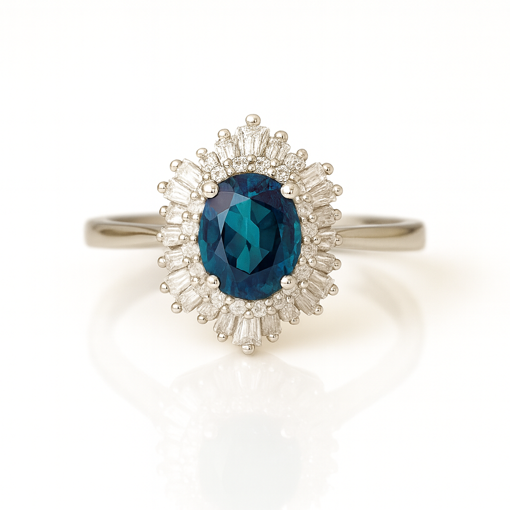 Ara London Blue Topaz Ring Sterling Silver