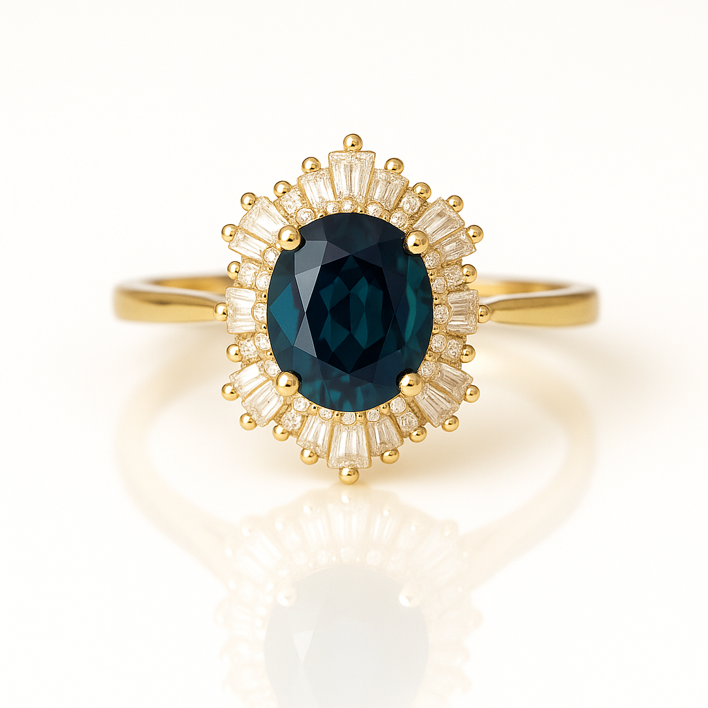 Ara London Blue Topaz Ring Gold