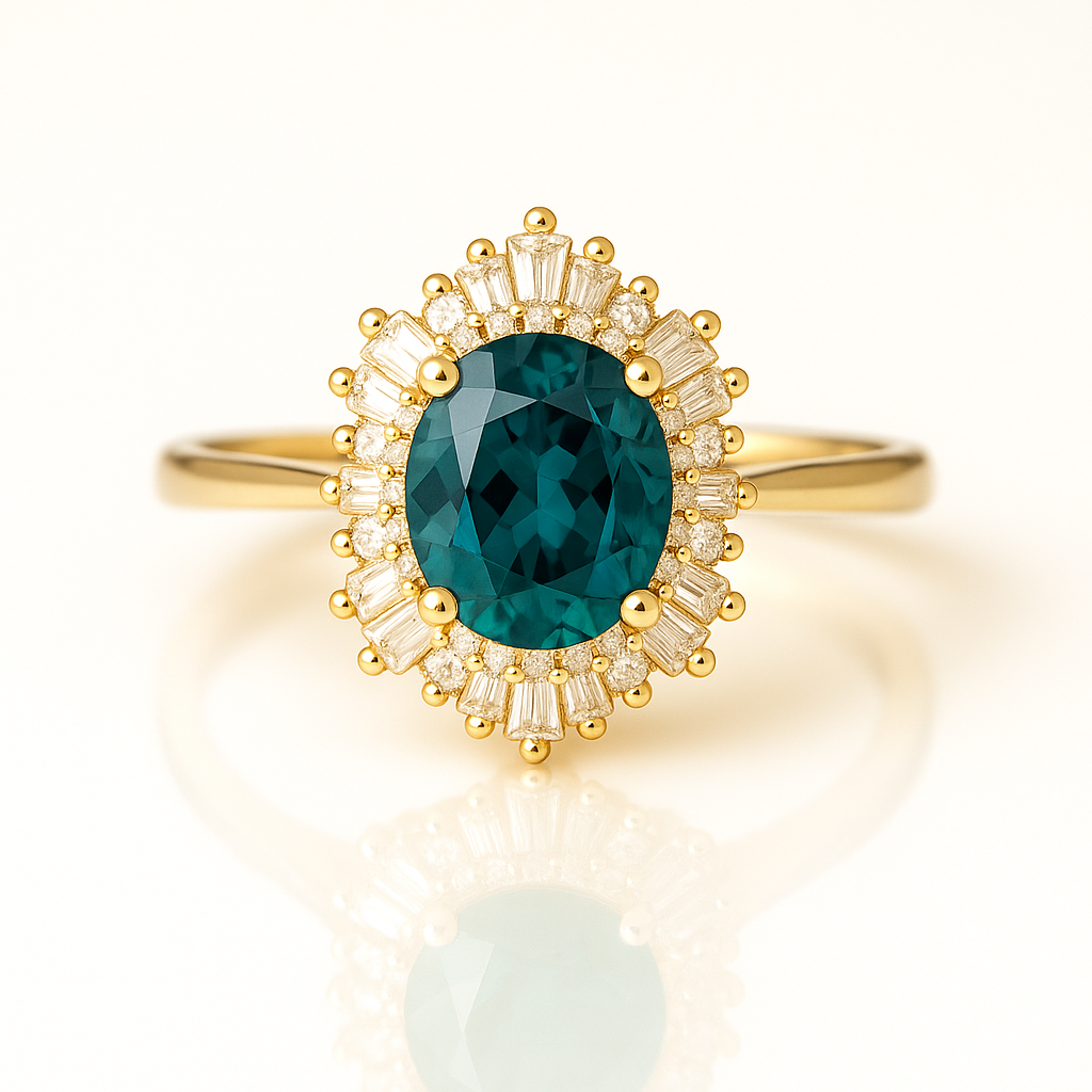 Ara Peacock Sapphire Ring