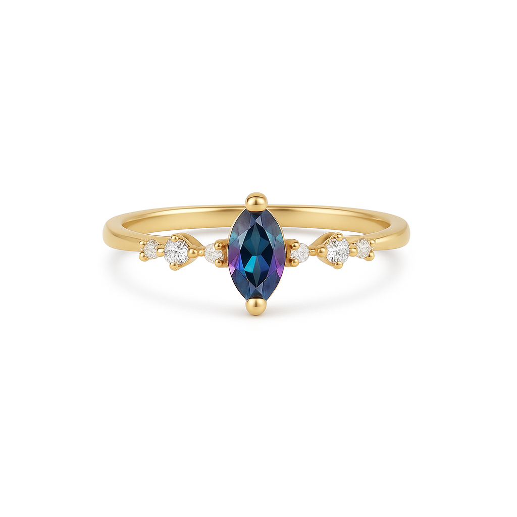 Ava Alexandrite Ring Gold