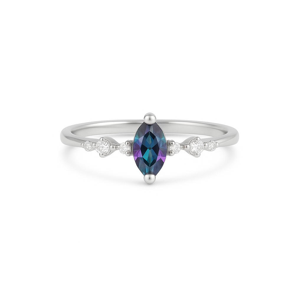 Ava Alexandrite Ring Sterling Silver