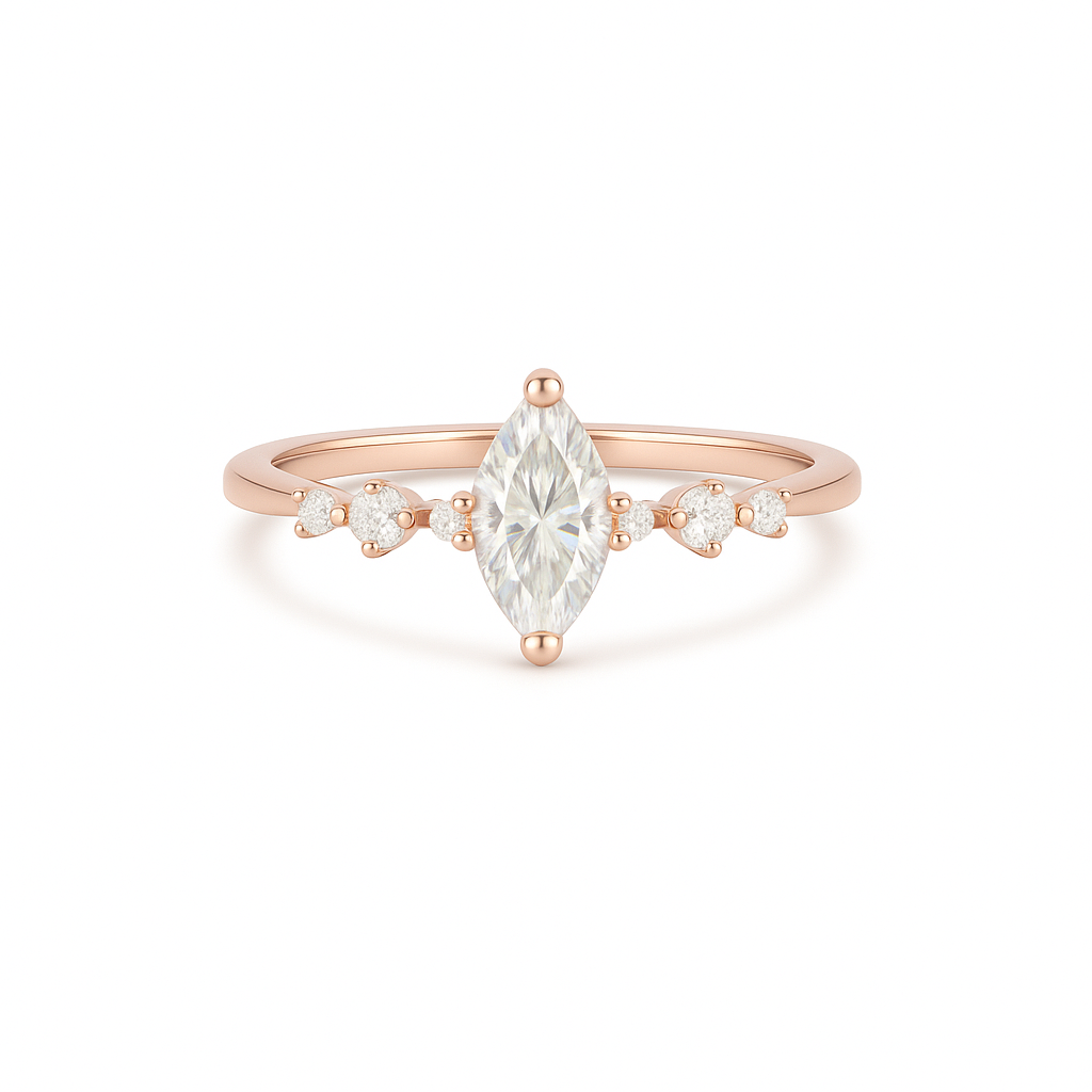 Ava Crystal Ring Rose Gold