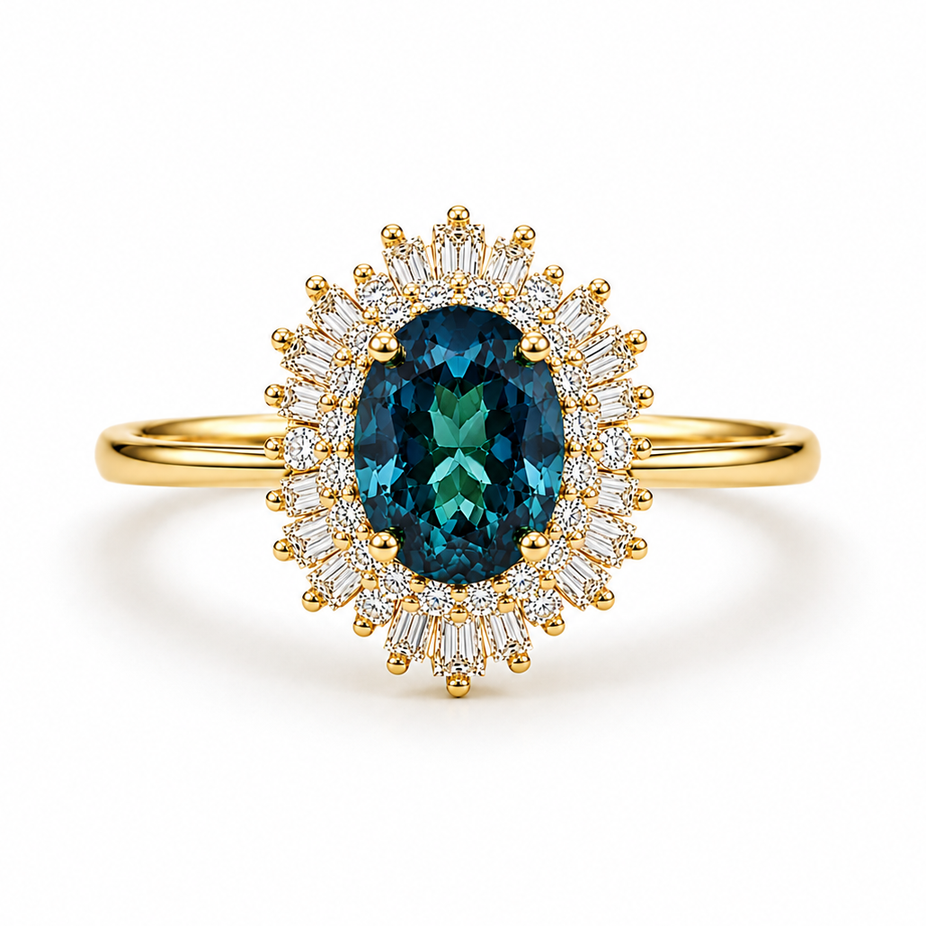 Ara Peacock Sapphire Ring