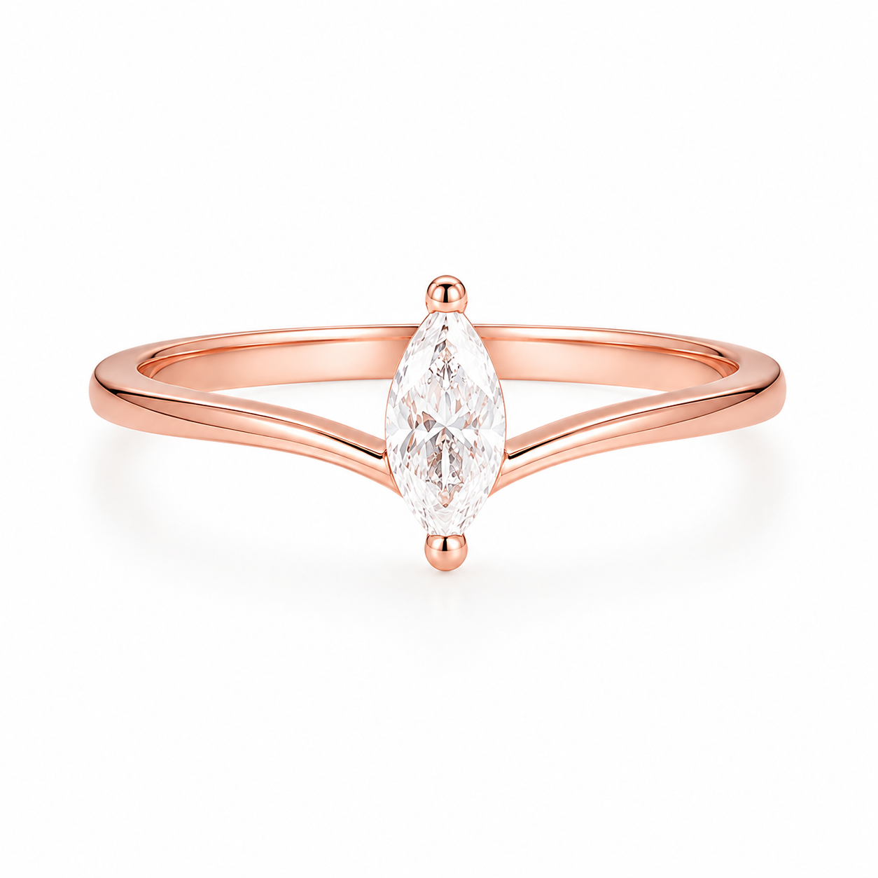Cia Moissanite Ring Rose Gold