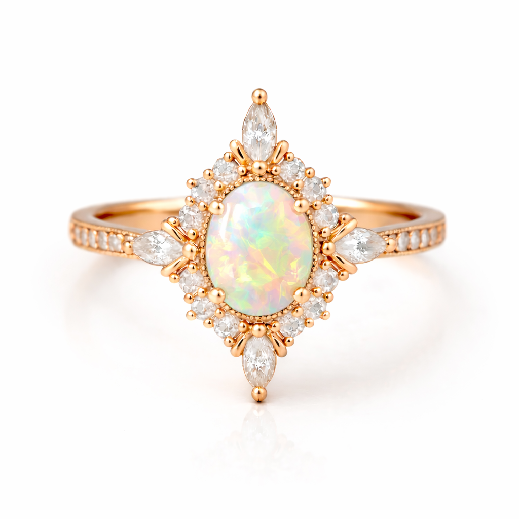Mia Alexandrite Ring Rose Gold