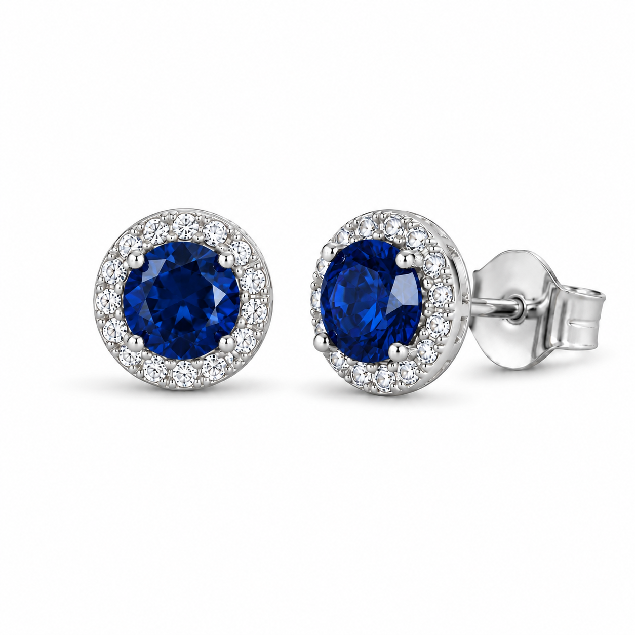 Jia  Sapphire Earrings Sterling Silver