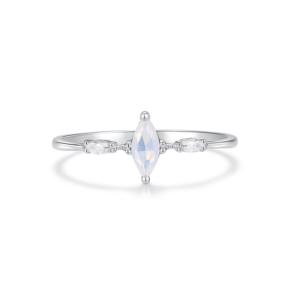 Aya Moonstone Ring Sterling Silver