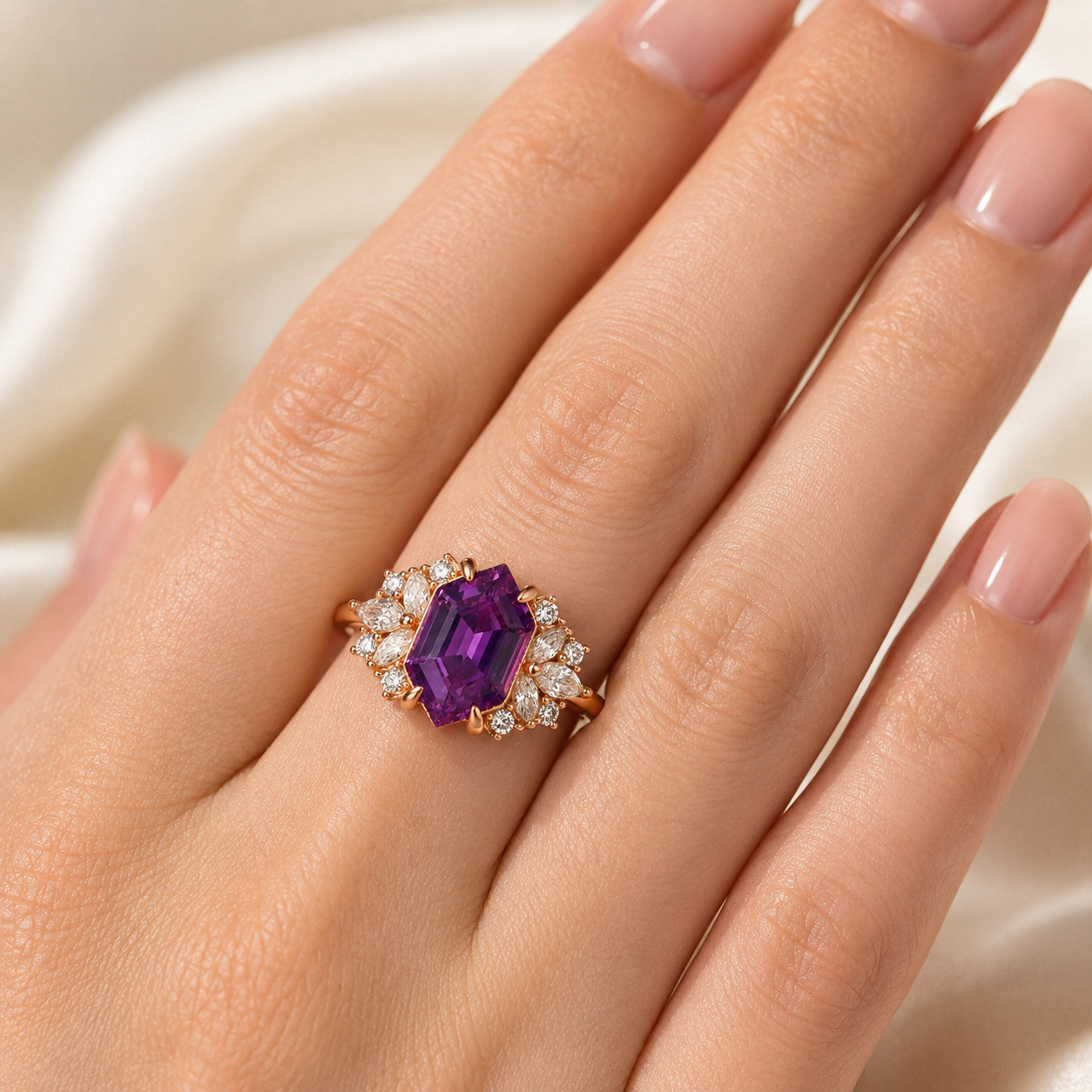 Lyre Alexandrite Ring