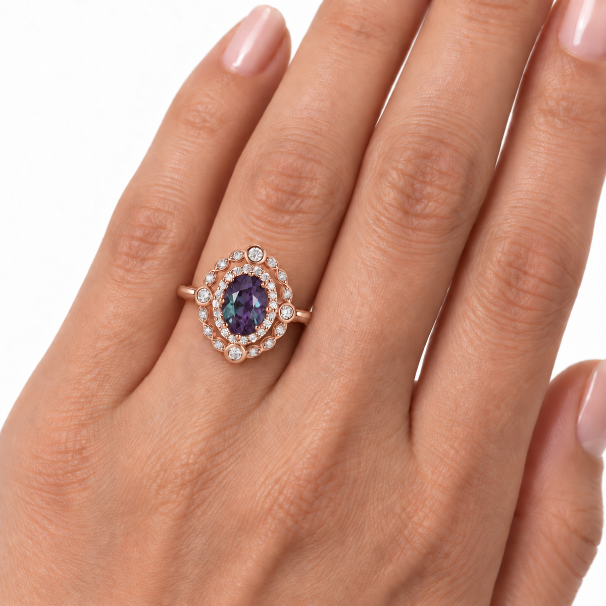 Ana Alexandrite Ring Sterling Silver