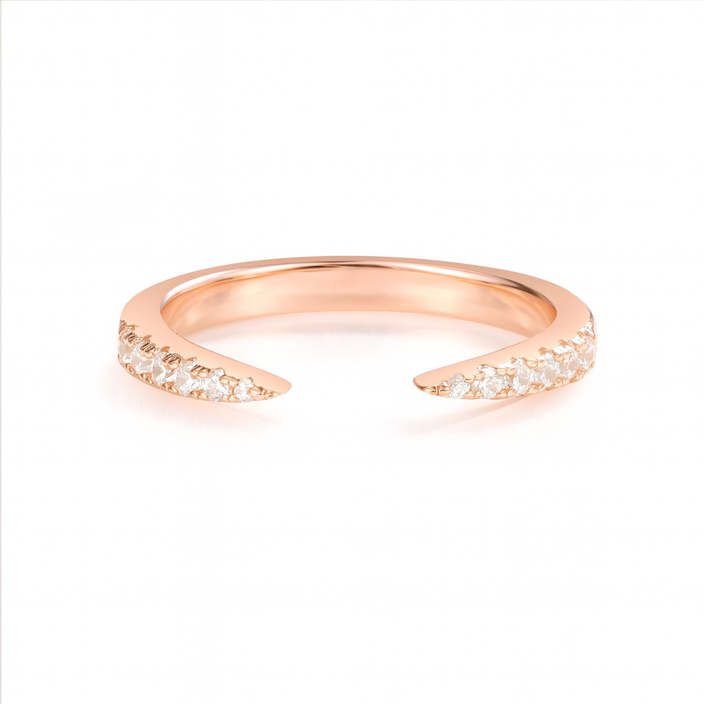 Esi Open Moissanite Band Rose Gold