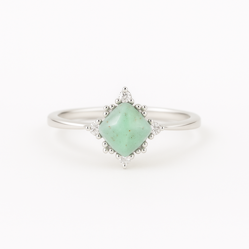 Brooke Authentic Green Jade Ring