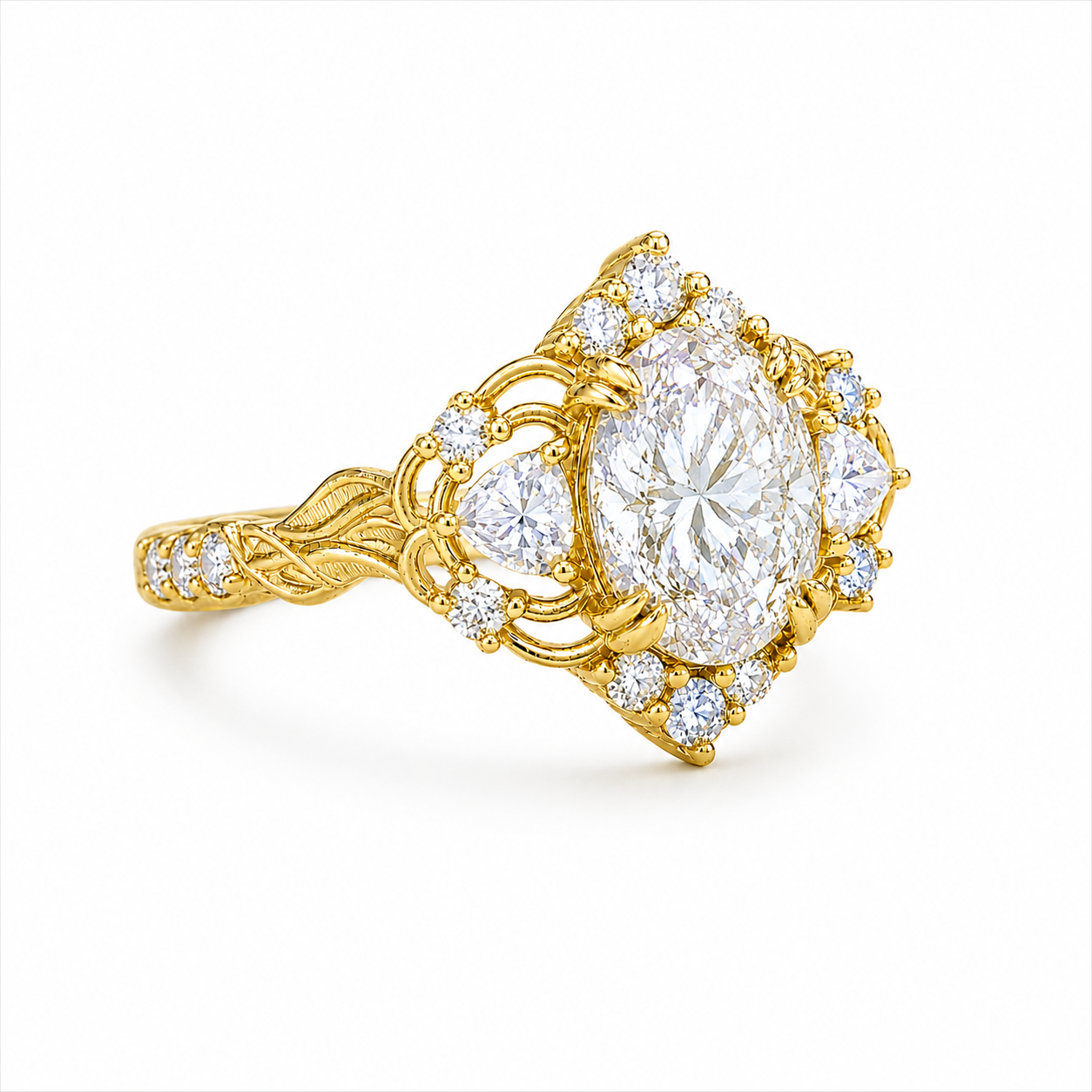 Lilly Moissanite Ring Gold