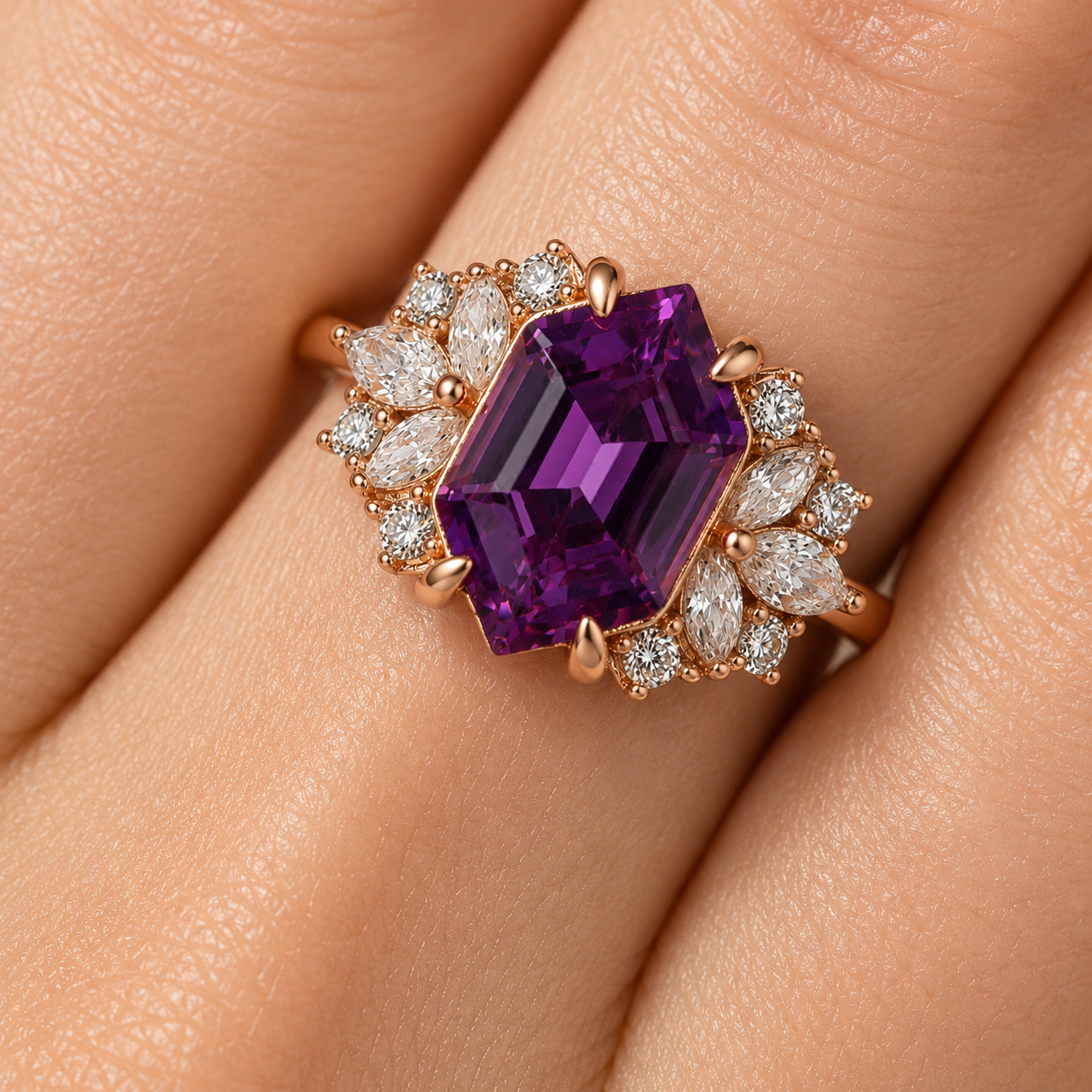 Lyre Alexandrite Ring