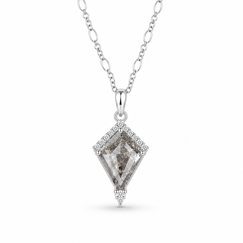 Dania Vintage Salt and Pepper Diamond Necklace