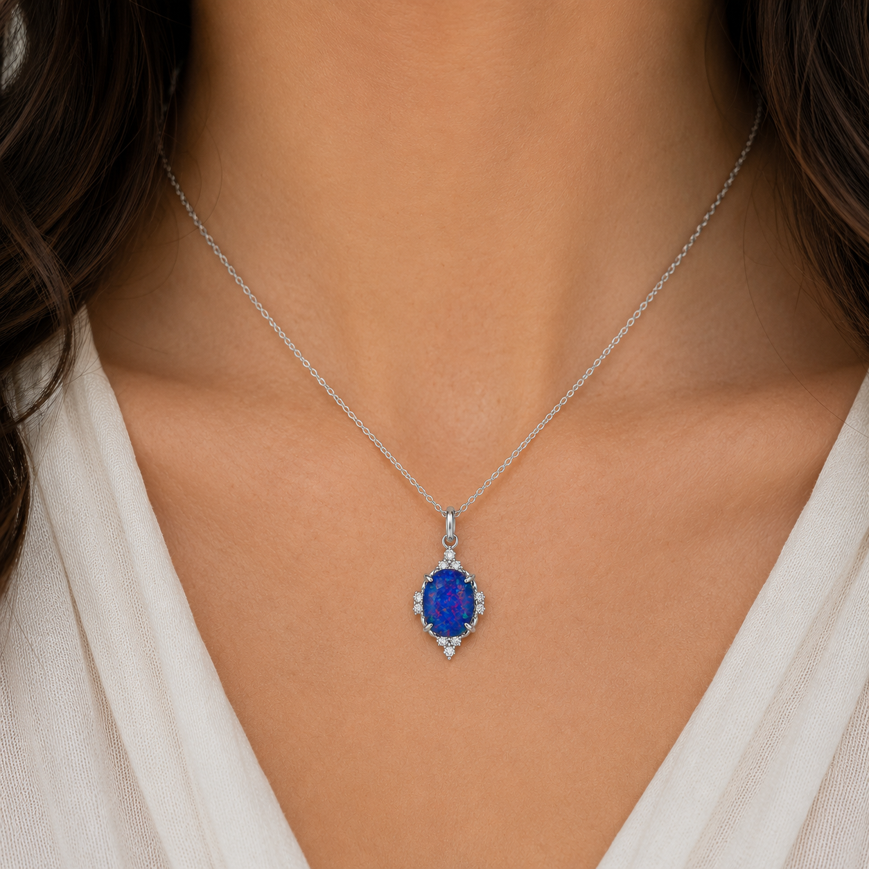 Brya Pink Opal Necklace